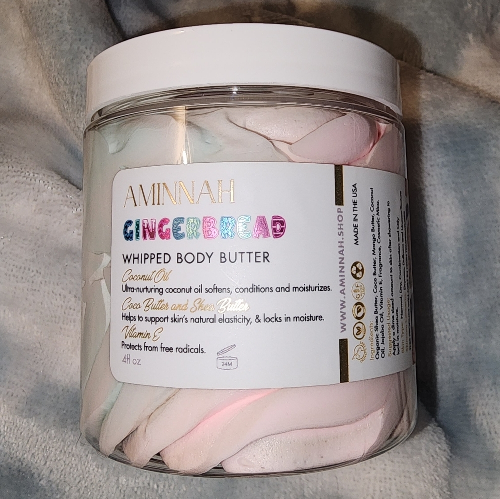 Ltd Ed AMINNAH Gingerbread nourishing Whipped Body Butter - NEW! CLEAN BEAUTY